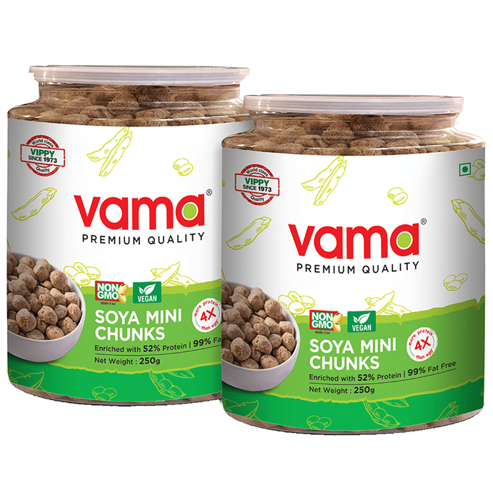 Vama Premium Quality Soya Mini Chunks (250gm Each)