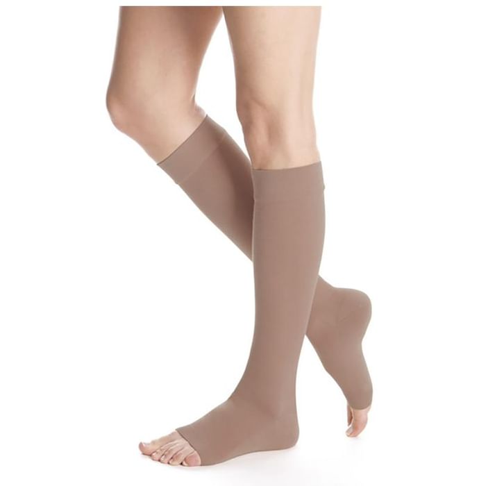 Maxis Cotton Knee Length Stocking Small Beige