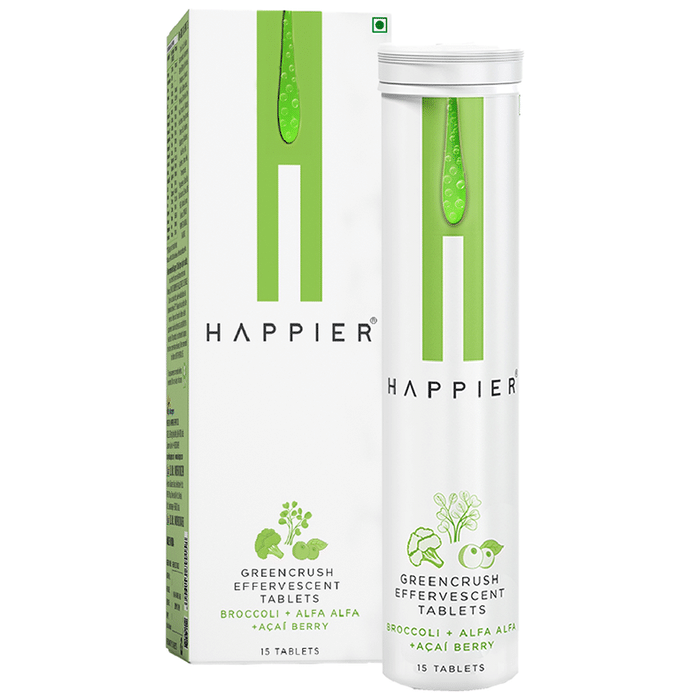 Happier Greencrush Effervescent Tablet