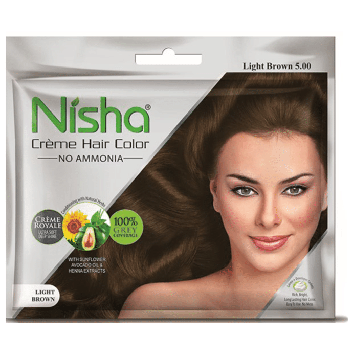 Nisha Creme Hair Color Light Brown
