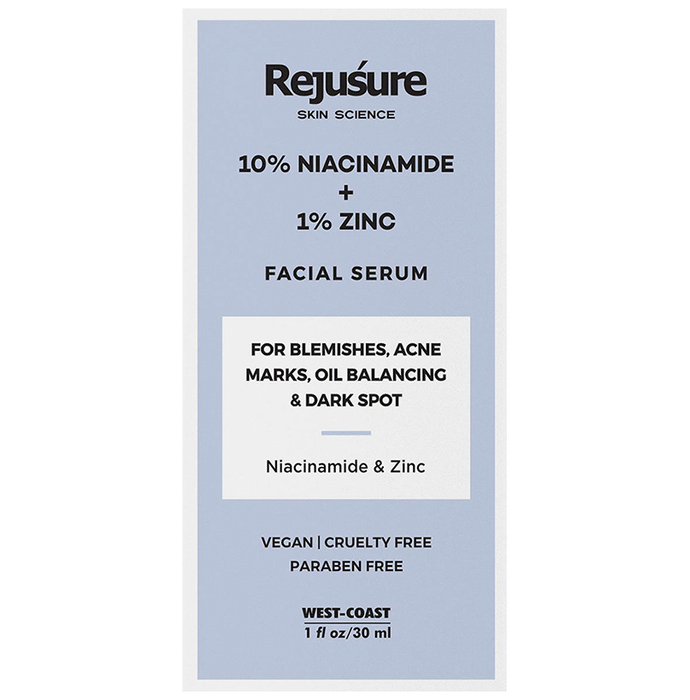 Rejusure 10% Niacinamide + 1% Zinc Facial Serum