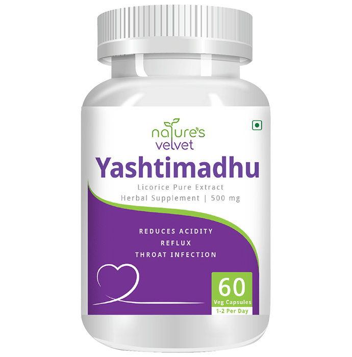 Nature's Velvet Yashtimadhu Pure Extract 500mg Capsule