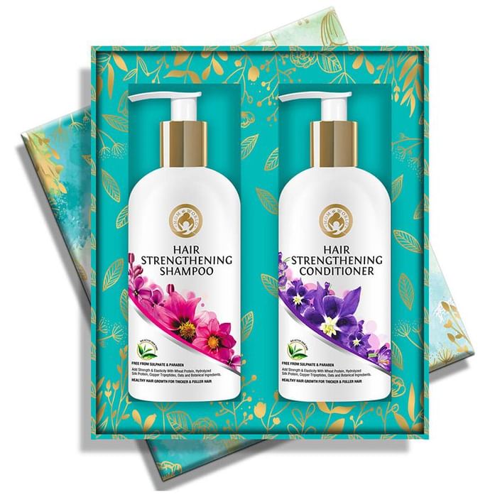 Mom & World Combo Pack of Hair Strengthening Shampoo + Hair Strengthening Conditioner (300ml Each)
