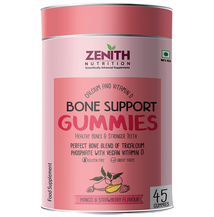 Zenith Nutrition Calcium and Vitamin D Bone Support Gummies Mango & Strawberry