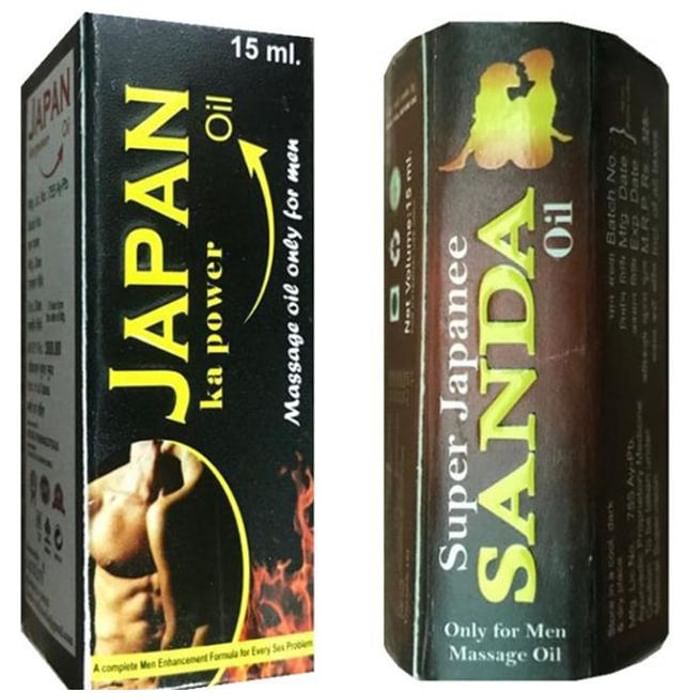 Cackle's Combo Pack of Super Japanee Sanda Oil & Japan Ka Power Oil (15ml Each)