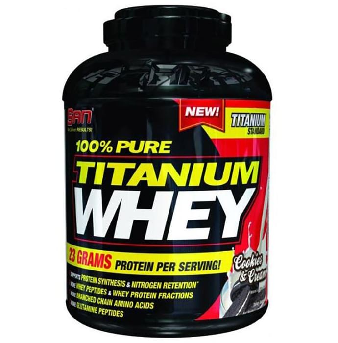 SAN 100% Pure Titanium Whey Protein Powder Cookies & Cream
