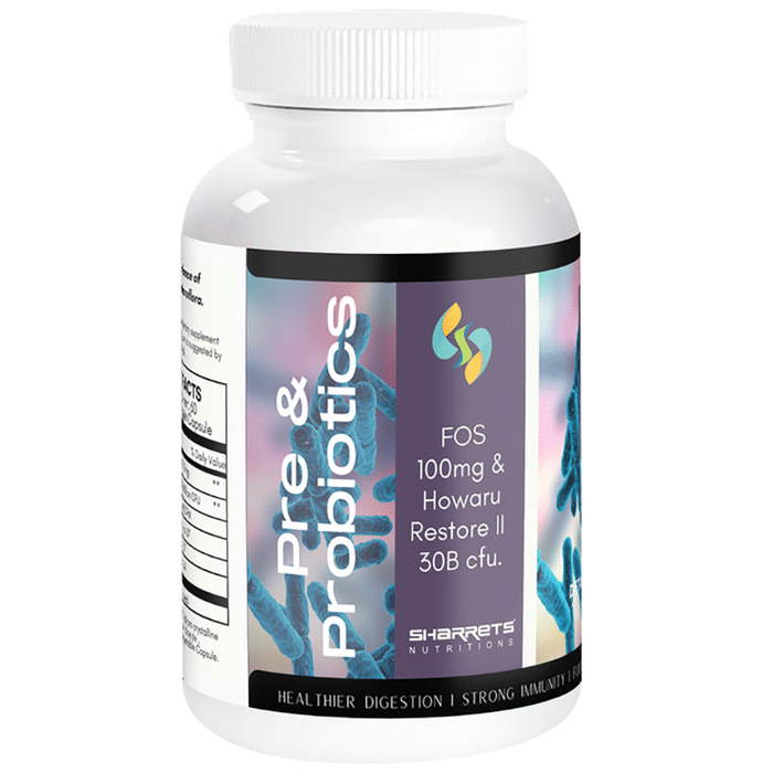Sharrets Nutritions Pre & Probiotics Veggie Capsule
