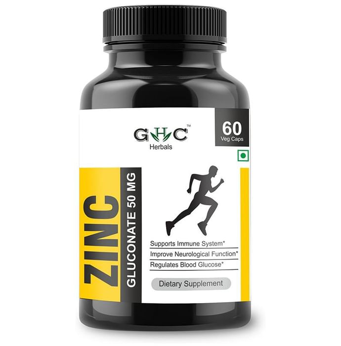 GHC Herbals Zinc Gluconate 50mg Veg Capsule