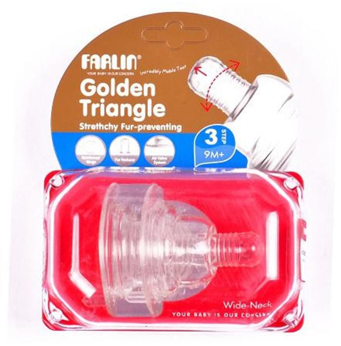 Farlin Stretchy Anti Colic Fur Preventing Nipple for Wide-Neck Large