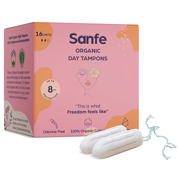 Sanfe Organic Tampons (16 Each) Day