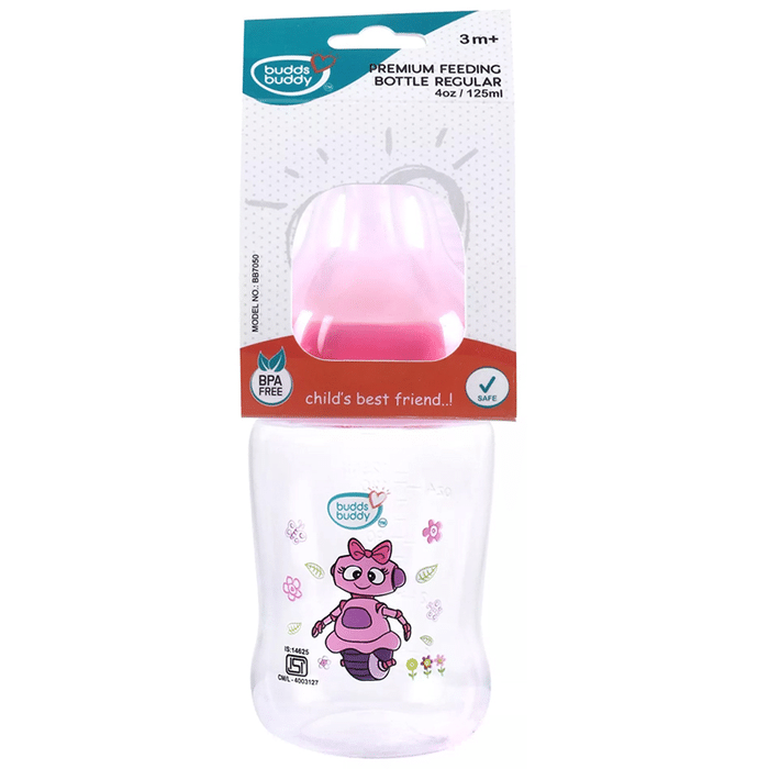 Buddsbuddy BB7050 Premium Feeding Bottle Regular Pink