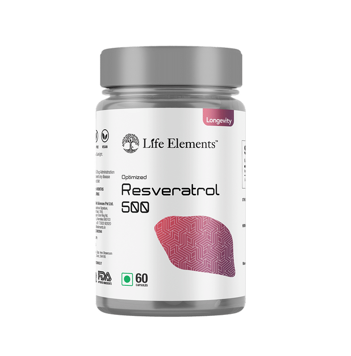 Life Elements Optimized Resveratrol 500 Vegetable Capsule
