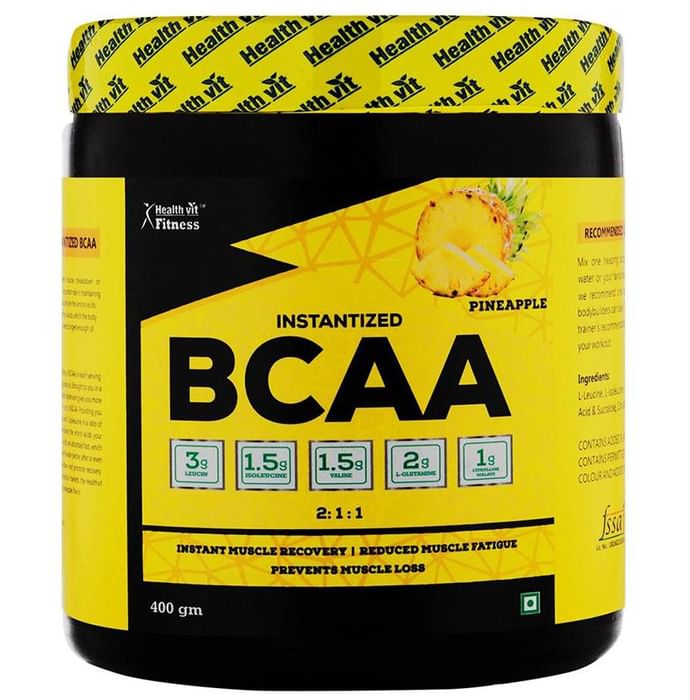 HealthVit Fitness Instantized BCAA 2:1:1 Powder Pineapple