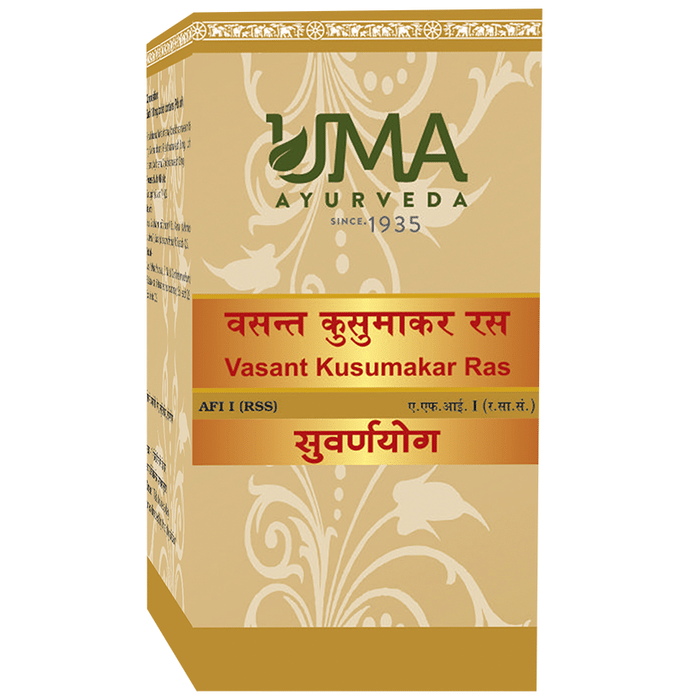 Uma Ayurveda Vasant Kusumakar Ras Tablet (with Gold & Silver)