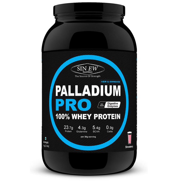 Sinew Nutrition Palladium Pro 100% Whey Protein with Digestive Enzymes Strawberry