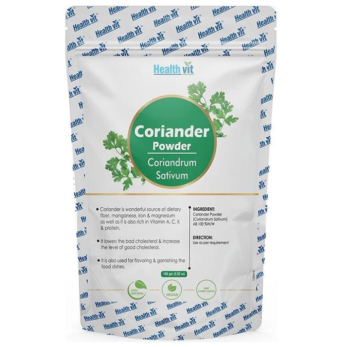 HealthVit Natural Coriander (Coriandrum Sativum) Powder