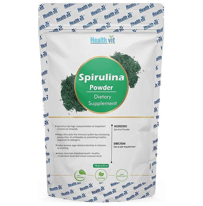 HealthVit Natural Spirulina (Dietary Supplement) Powder