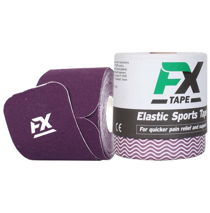 FX Elastic Sports Tape (20 Precut) 10 inch Purple