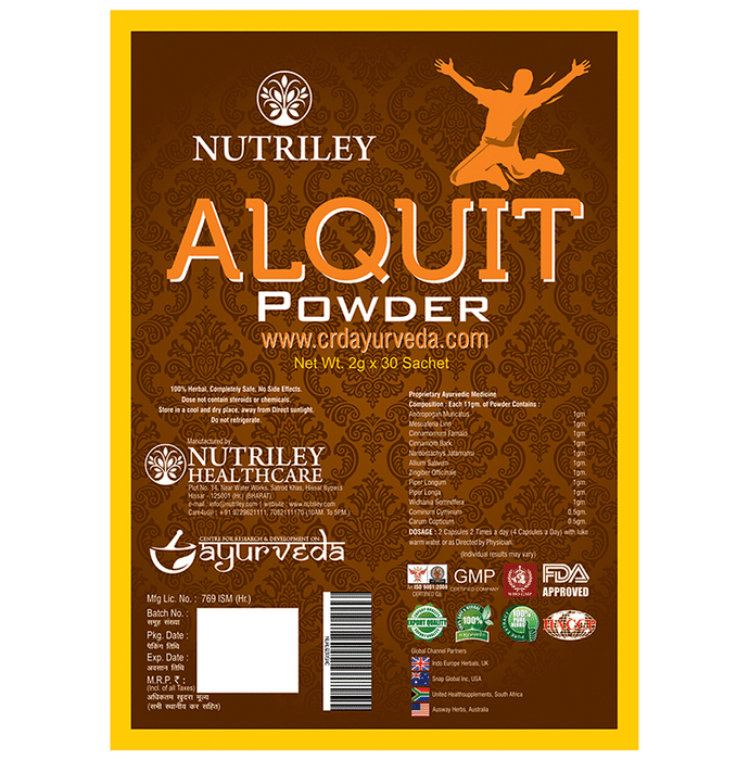 Nutriley CRD Ayurveda Alquit Alcohol Addiction Powder 2gm