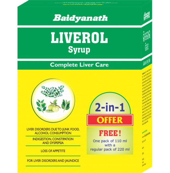 Baidyanath Liverol Syrup 220ml with 110ml Free Syrup