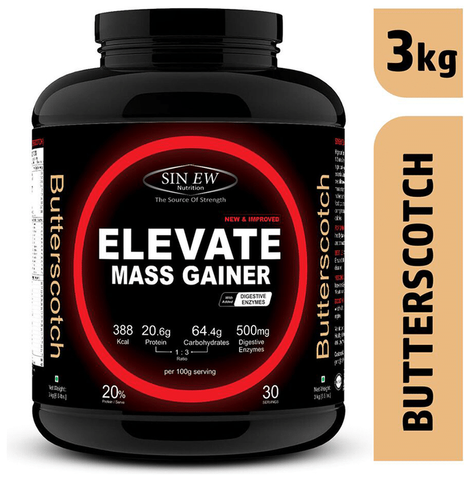 Sinew Nutrition Elevate Mass Gainer with DigiEnzymes Butterscotch