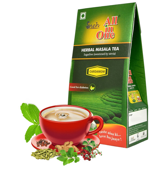 Sneh All in One Herbal Masala Tea Sugar Free Cardamom