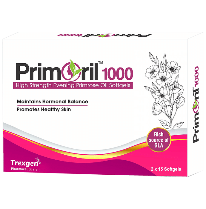 Trexgen Primoril 1000 High Strength Evening Primrose Oil Softgels