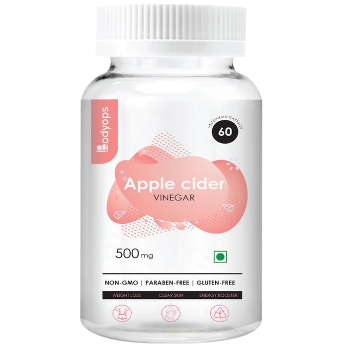 Bodyops Apple Cider Vinegar 500mg Vegetarian Capsule