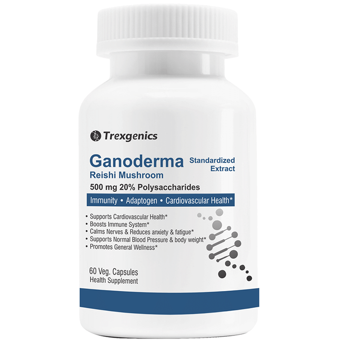Trexgenics Ganoderma Reishi Mushroom 500mg Veg. Capsules