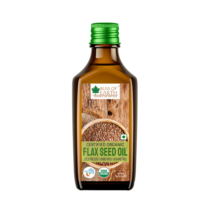 Bliss of Earth Certified Organic Flax Seed Oil