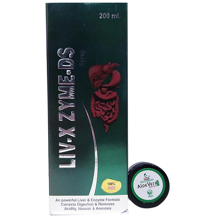 Shri Nath Liv-X-Zyme-DS Syurp with Aloe Vera Gel 10gm free