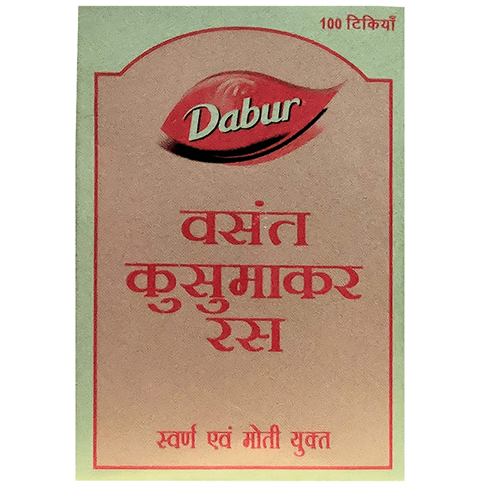 Dabur Vasant Kusumakar Ras with Gold & Pearl Tablet