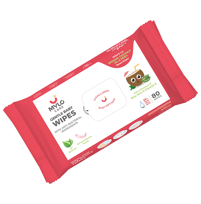 Mylo Care Gentle Baby Wipes(80 Each) Without Lid