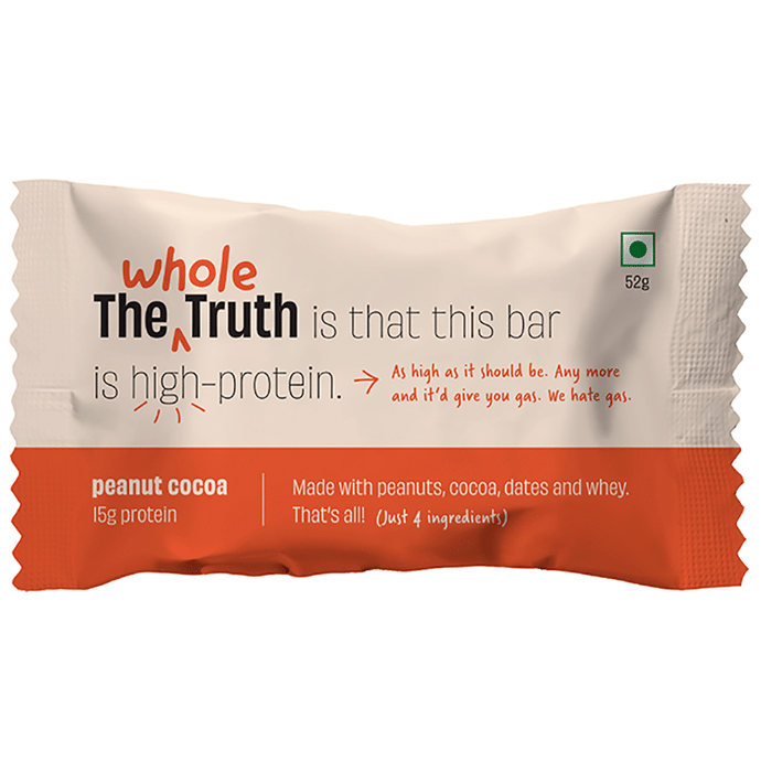The Whole Truth Protein Bar (52gm Each) Peanut Cocoa