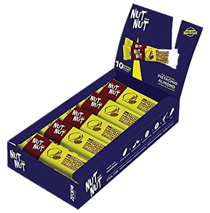 Nut Nut Natural Snack Bar (30gm Each) Pistachio Almond