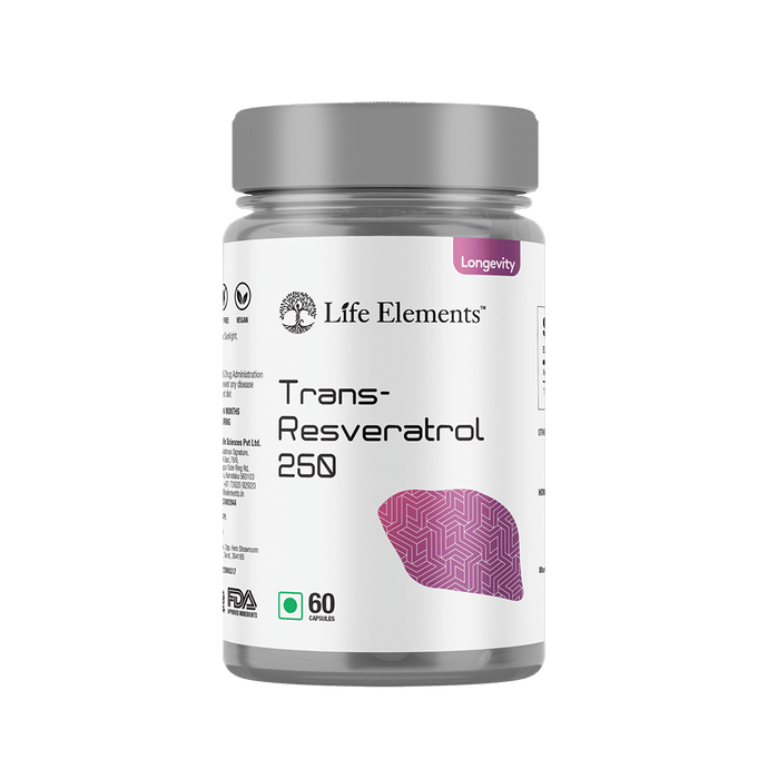 Life Elements Trans-Resveratrol 250 Vegetable Capsule