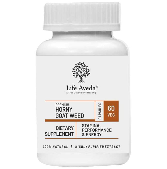 Life Aveda Premium Horny Goat Weed + Veg Capsule