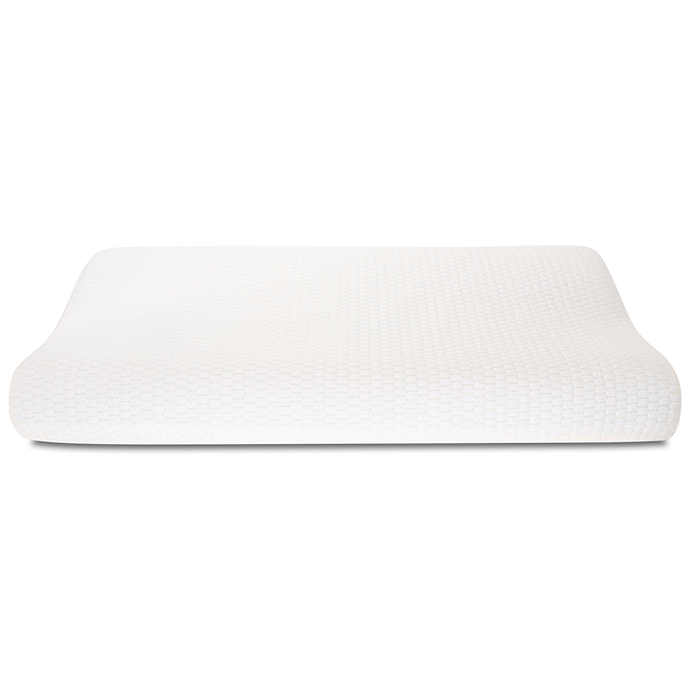 Sleepsia Medium Contour Gel Infused Pillow Off White Grid Fabric