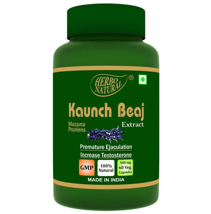 Herbo Natural Kaunch Beaj (Mucuna Pruriens) Extract 500mg Veg. Capsule