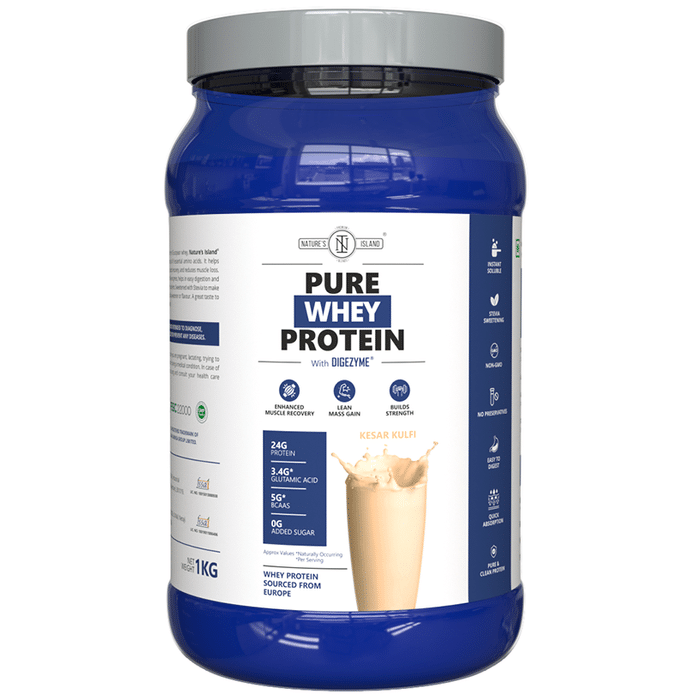 Nature's Island Pure Whey Protein Powder Kesar Kulfi