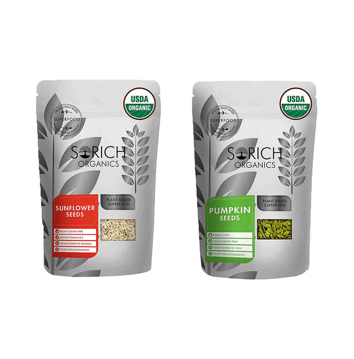 Sorich Organics Combo Pack of Pumpkin and Sunflower Seeds (200gm Each)