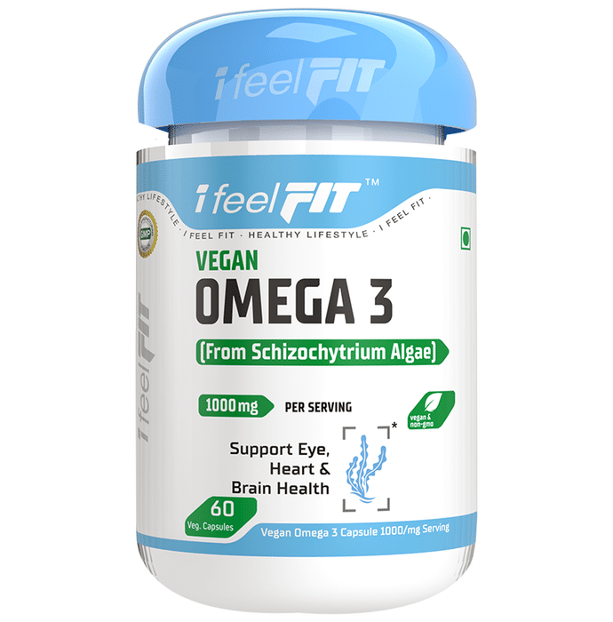 iFeelFIT Vegan Omega 3 (from Schizochytrium Algae) Veg. Capsule