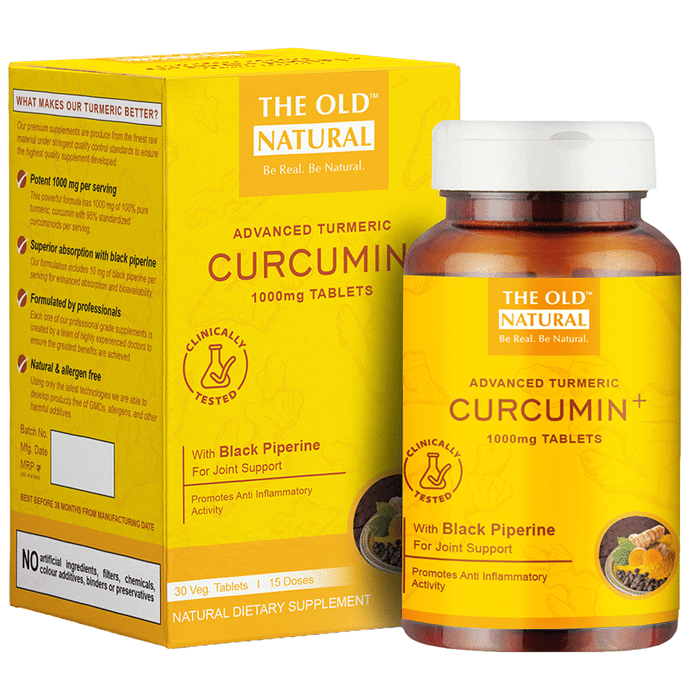 The Old Natural Advanced Turmeric Curcumin+ 1000mg Veg Tablet