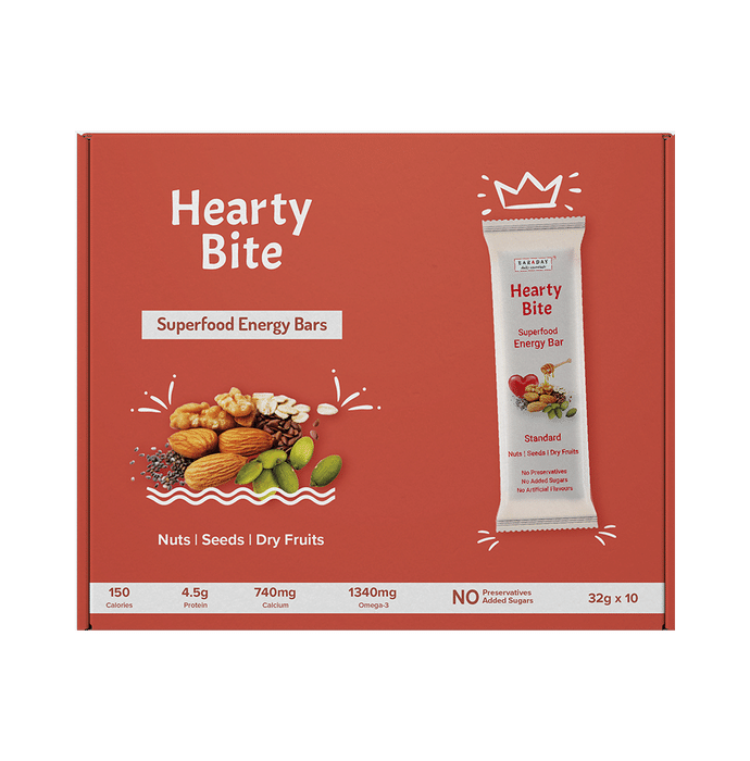 Hearty Bite Superfood Energy Bar (32gm Each) Standard