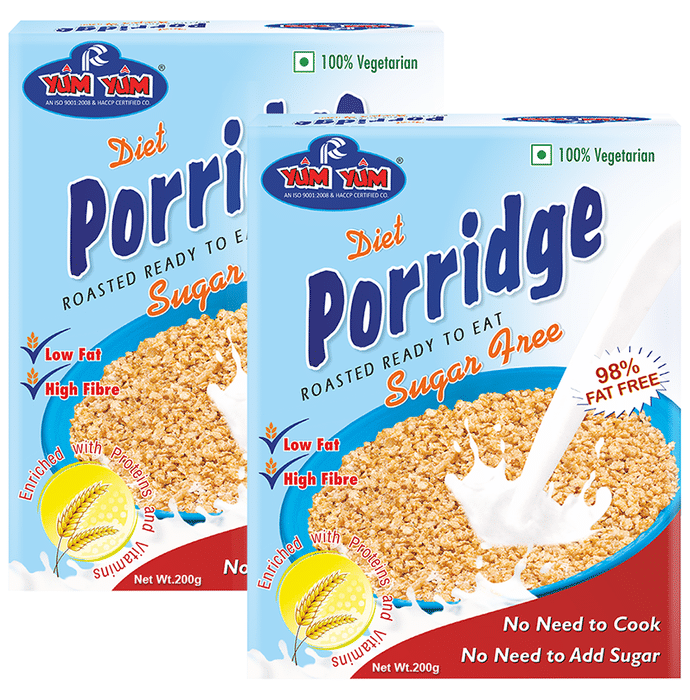 Yum Yum Diet Porridge Roasted Ready to Eat (200gm Each) Sugar Free