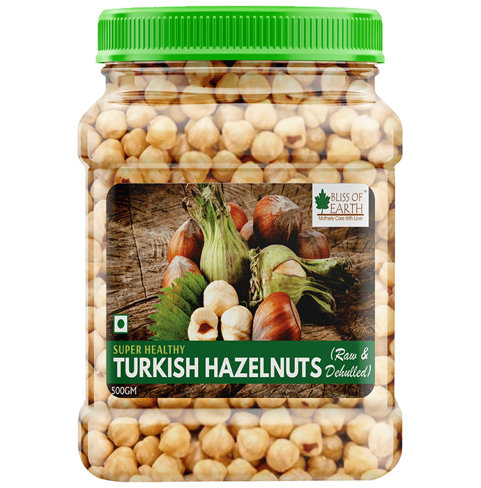 Bliss of Earth Super Healthy Turkish Hazelnuts (Raw & Dehulled)