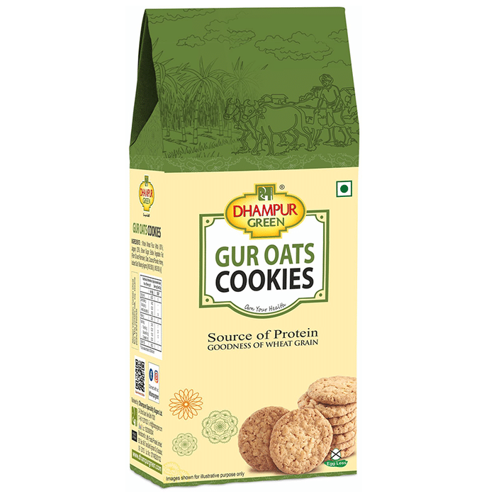 Dhampur Green Gur Oats Cookie