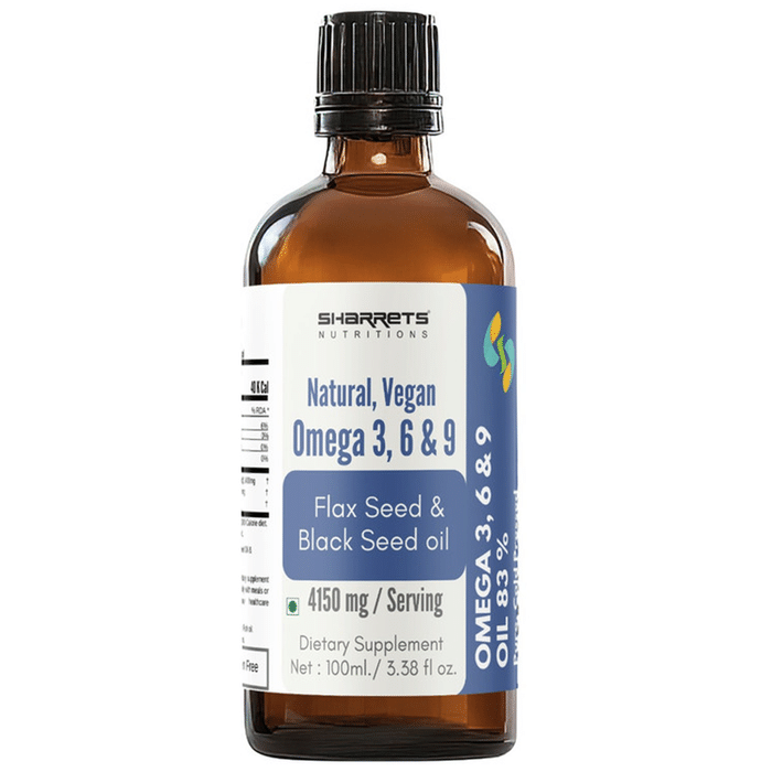Sharrets Nutritions Natural, Vegan Omega 3,6&9 4150mg Syrup