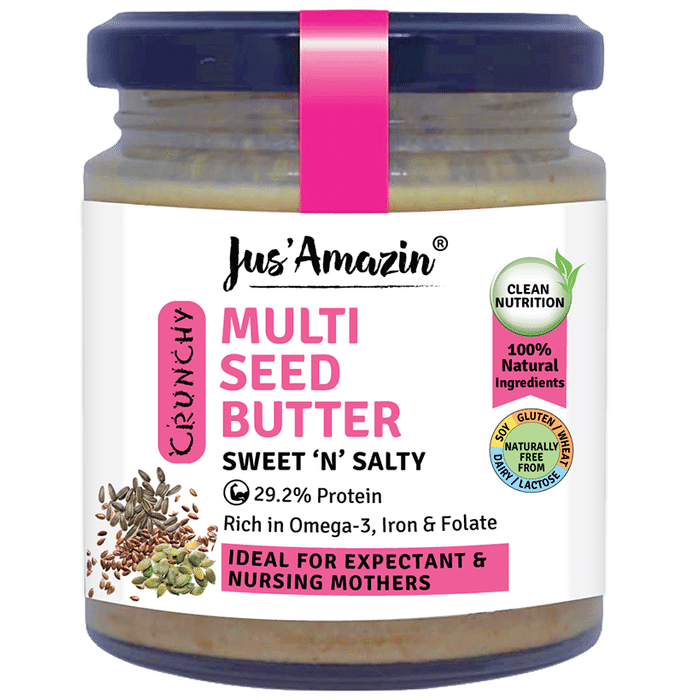 Jus Amazin Crunchy Multi Seed Butter Sweet and Salty