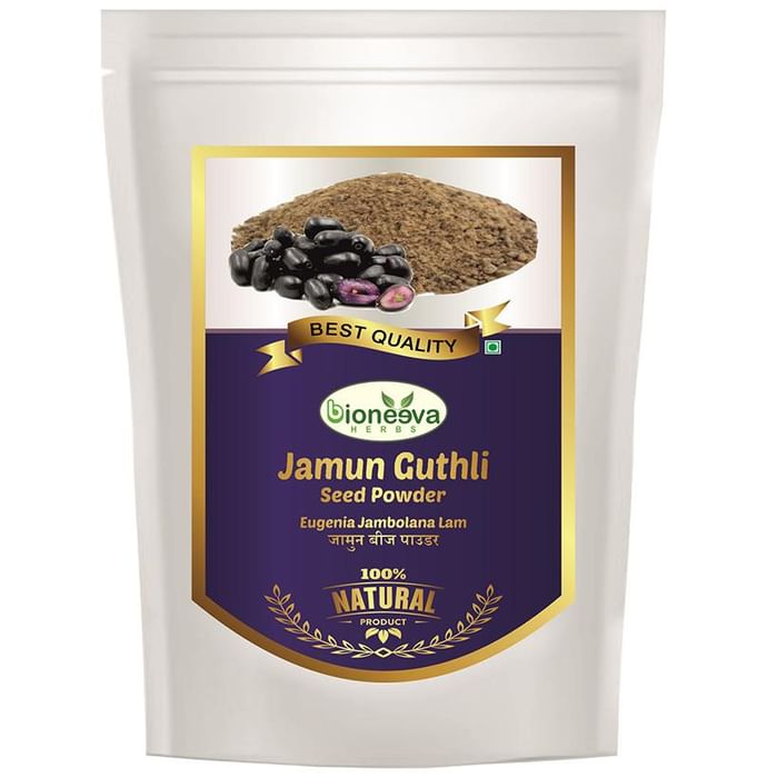 Bioneeva Herbs Jamun Guthli Seed Powder (Eugenia Jambolana Lam)